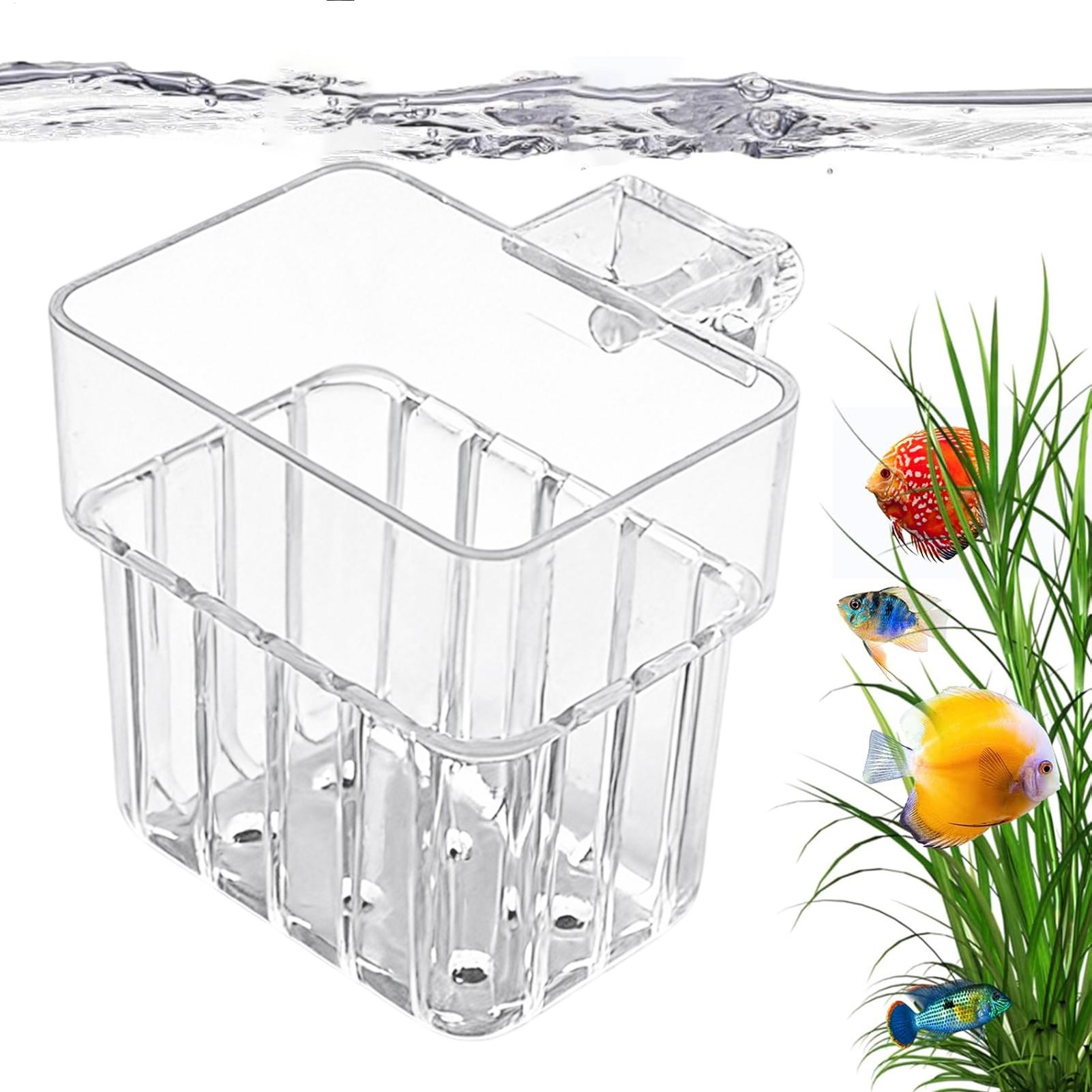 Aquarium Plants Live - Transparante ophangbare aquariumplantenhouder voor viskom, hydroponisch