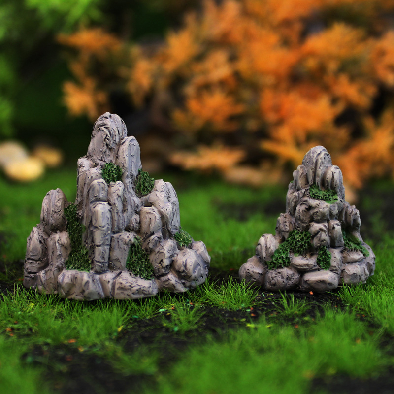 Aquarium Moss - Mini Berg Miniatuur Nep Steen Kunstmatig