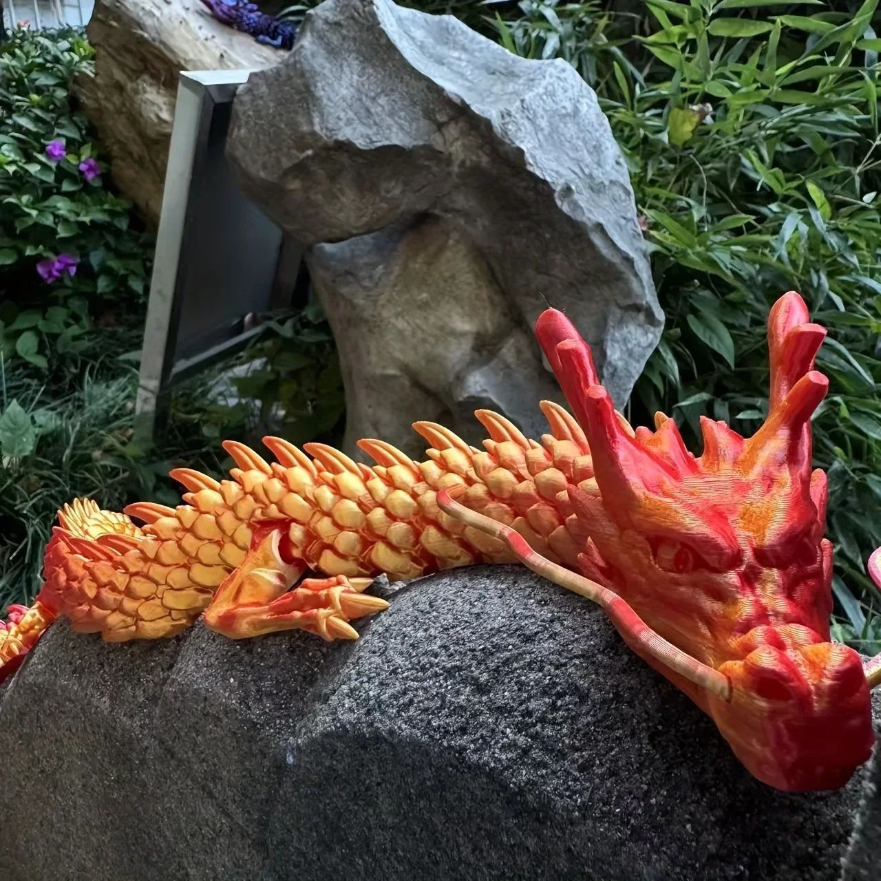 Planted Tank - 90cm 3D-geprint Chinees Loong-figuur, gearticuleerd drakenornament