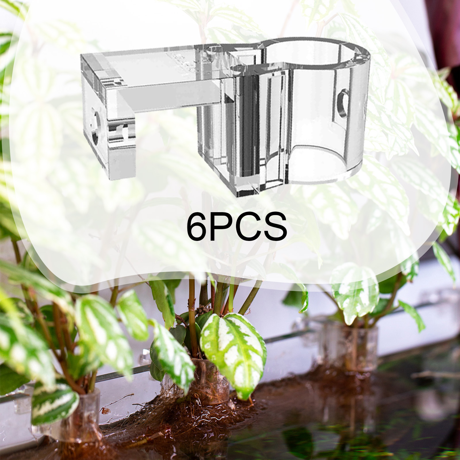 Aquarium Fertilizer - 6 stuks aquariumplantenhouder, steunbeker, mini-aquariumplantenpot, aquariumvoeder