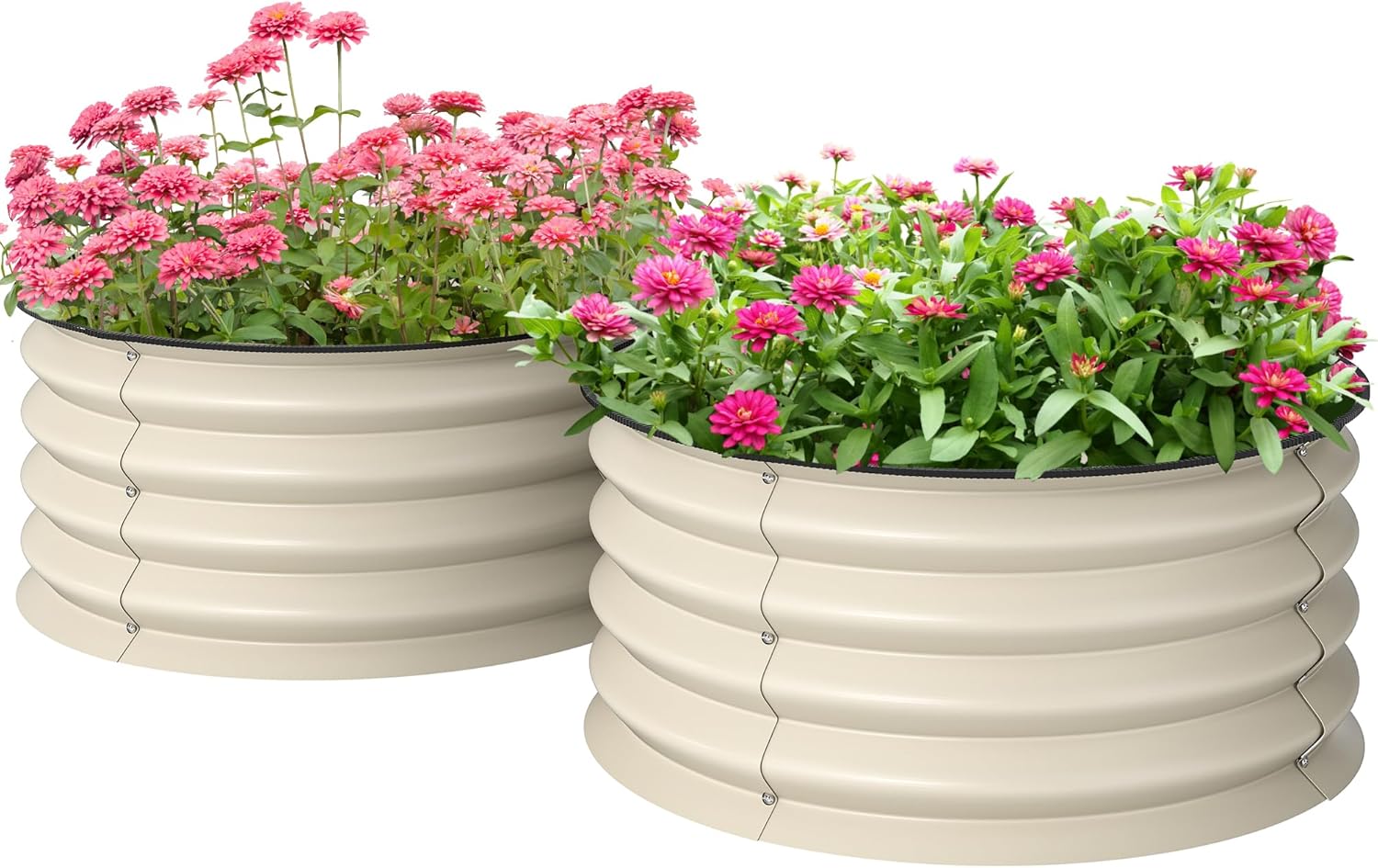 Planted Tank - Gegalvaniseerde verhoogde moestuinbakken, set van 2,