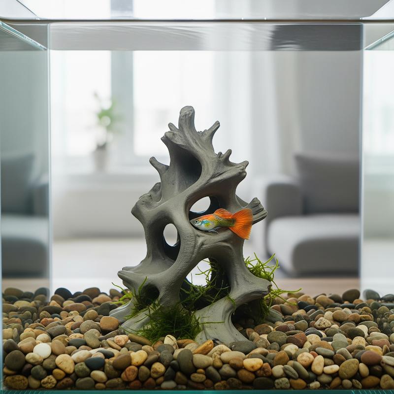 Aquarium Plant Substrate - Verborgen, natuurlijk houten visgrotje met meerdere