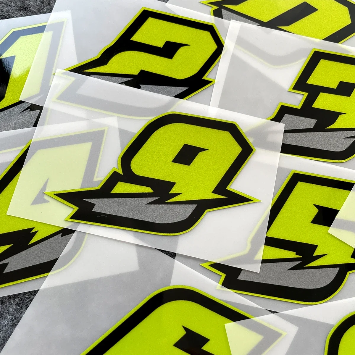 Planted Tank - 0123456789 Groen Nummer Auto Motor Stickers