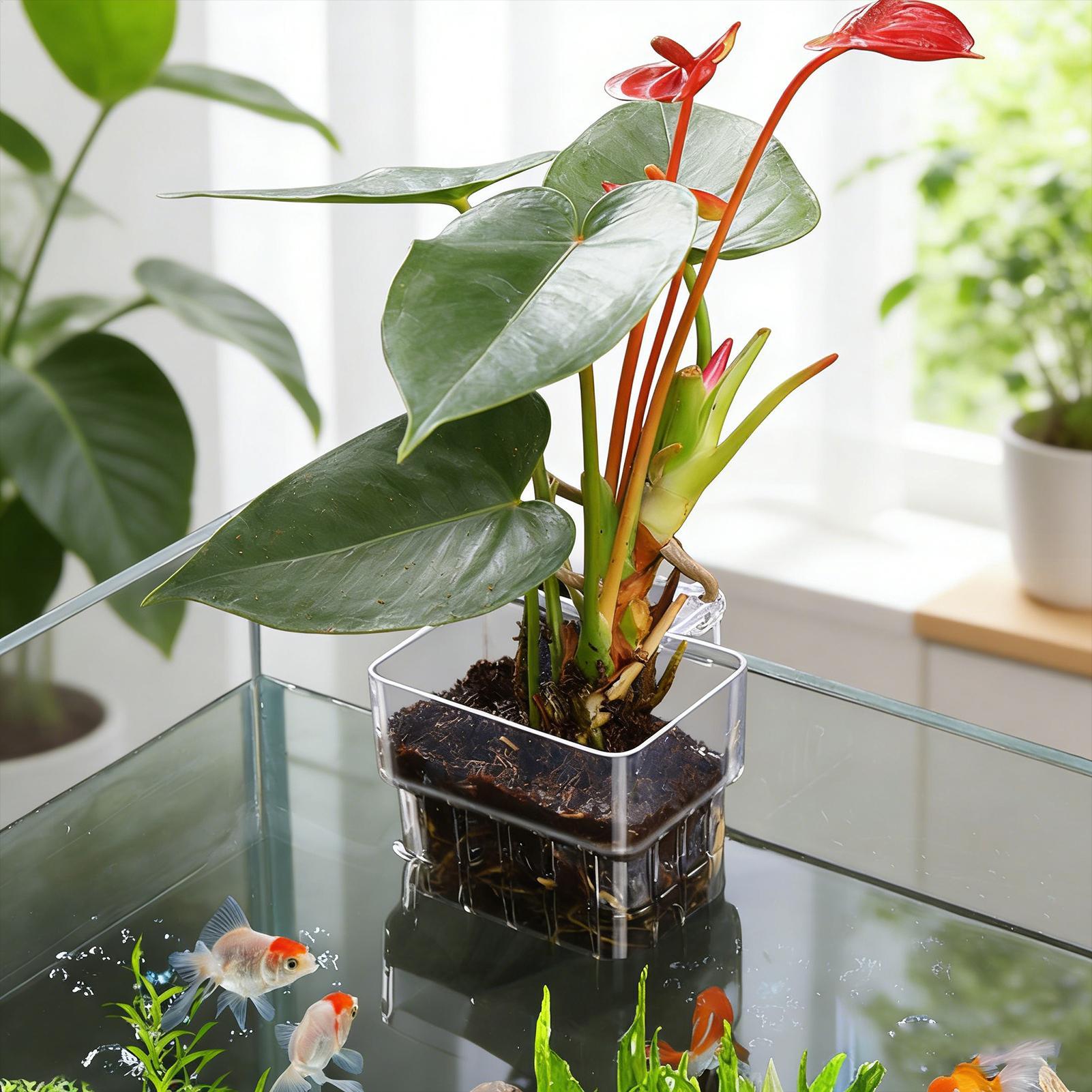 Transparante ophangbare aquari - Aquarium Plants Live recensie en prijs