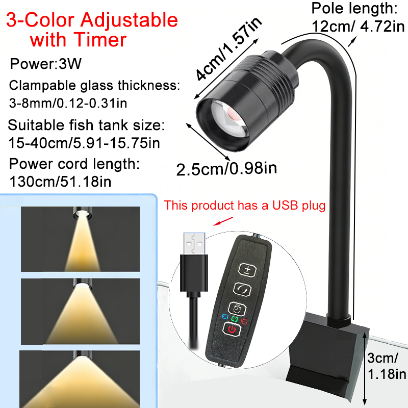 USB 3W Zuid-Amerikaanse Aquari - Aquarium Plant Light recensie en prijs