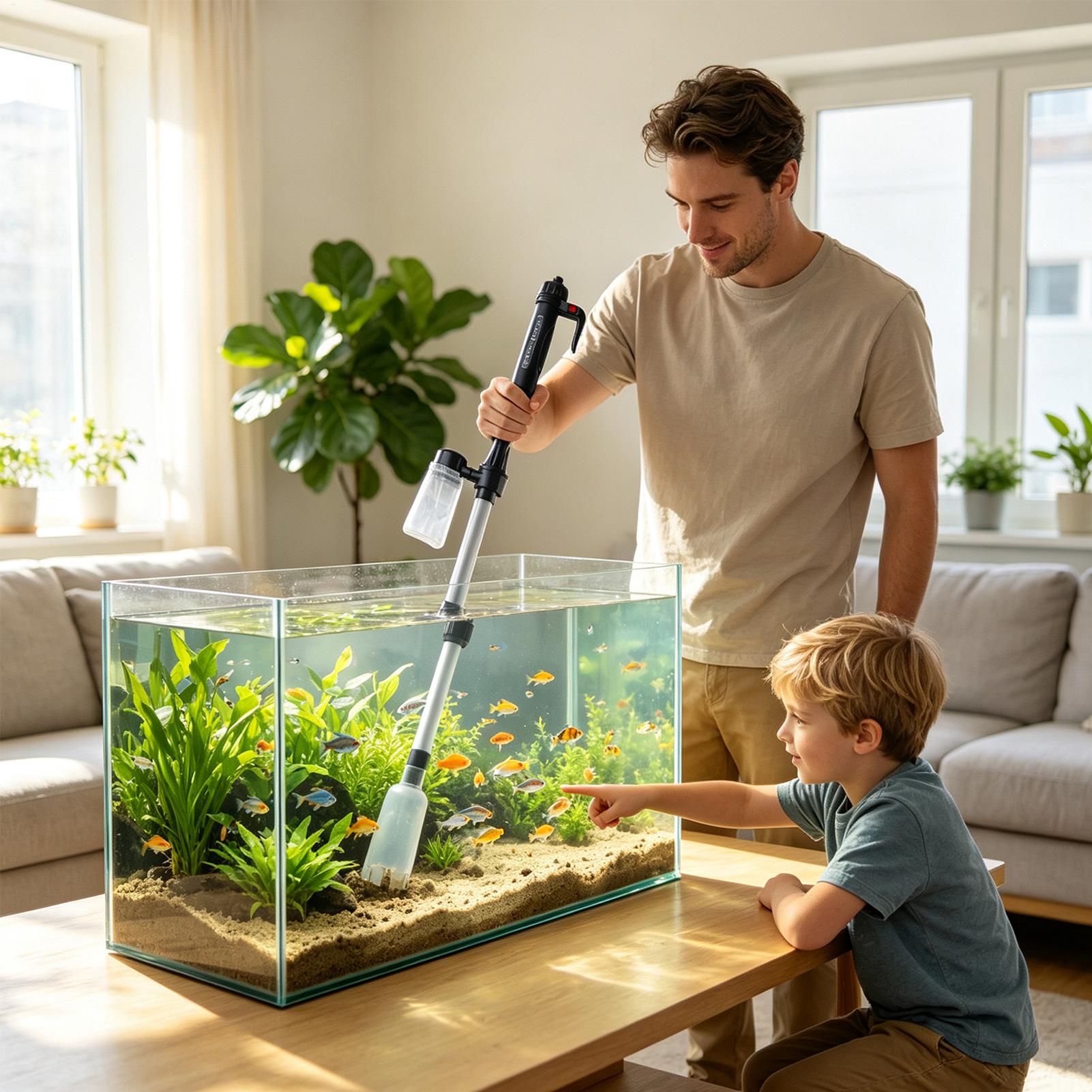 Aquariumstofzuiger, verstelbar - Planted Aquarium Cleaning recensie en prijs