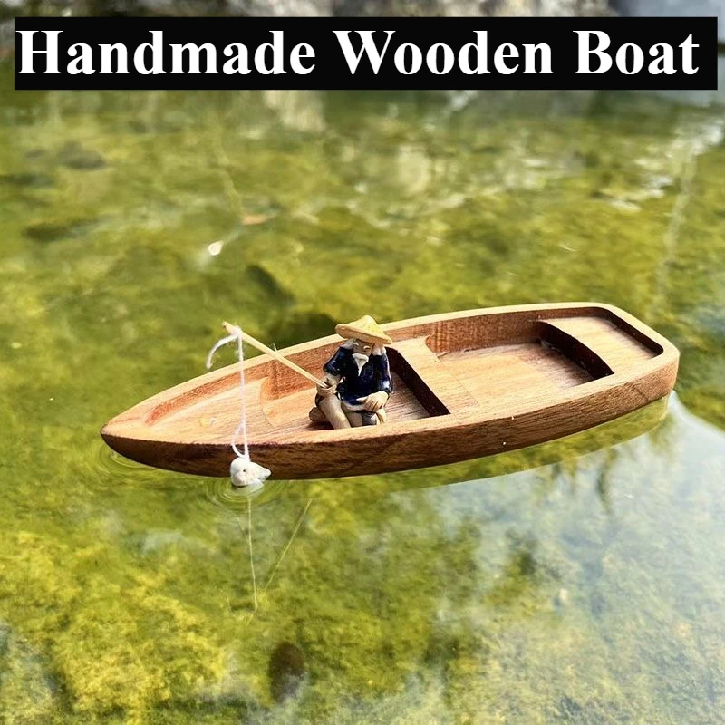 Handgemaakte houten boot Mini  - Aquarium Driftwood recensie en prijs