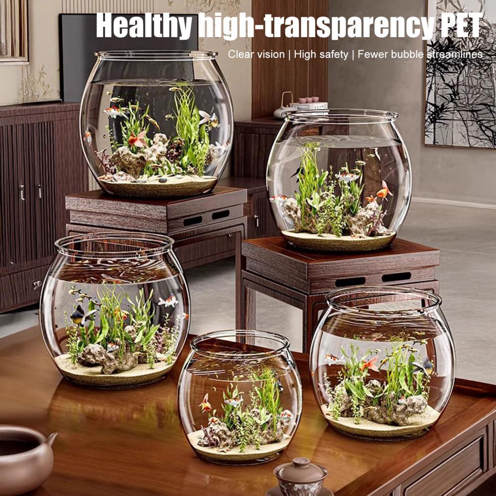 Doorzichtige plastic ronde vis - Plant Aquarium Pot recensie en prijs
